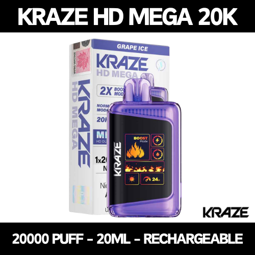 Kraze - HD Mega 20K, Flavour: Apple Bomb Ice