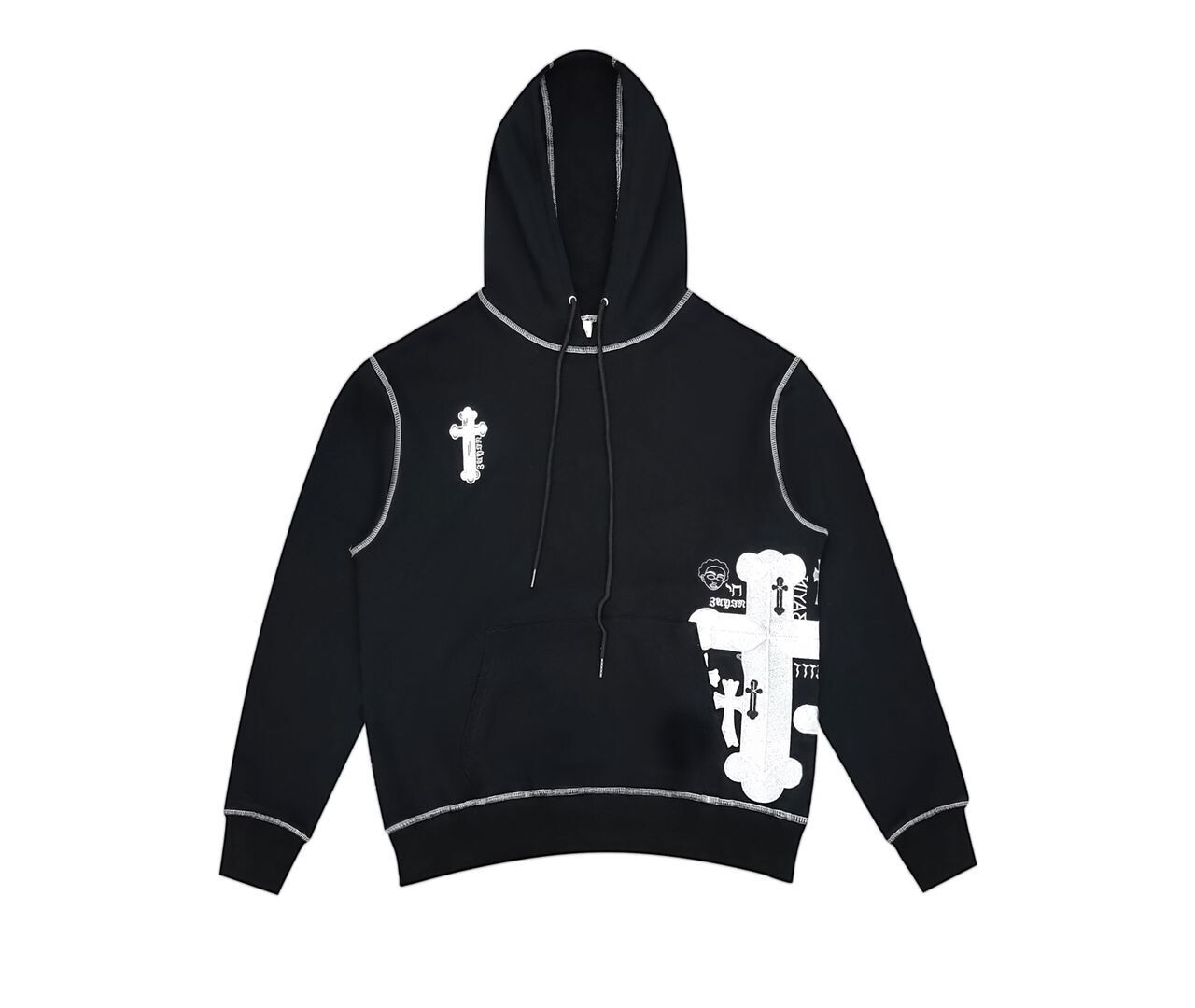 Zayin Oversized black/white hoodie