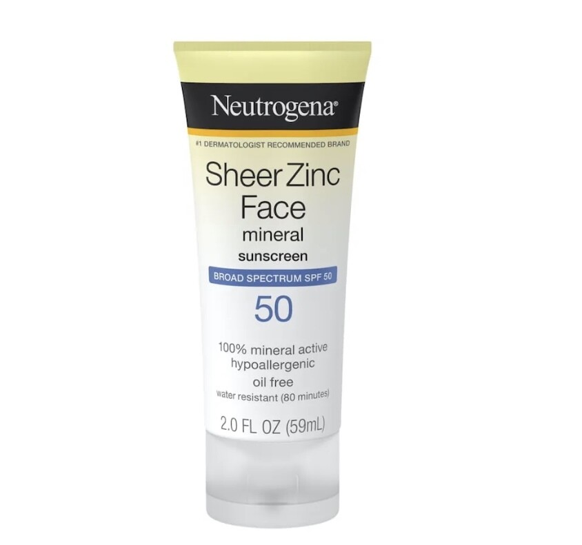 Sheer Zinc Face Mineral Sunscreen SPF 50 - Neutrogena