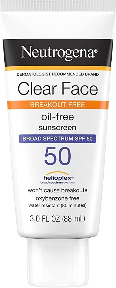 Clear Face Break-Out Free Liquid Lotion Sunscreen SPF 50 - Neutrogena