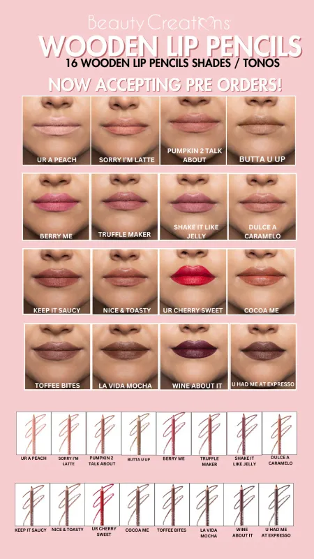 Wooden Lip Pencil - Beauty Creations