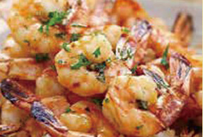 GAMBERI:  CON FUNGHI E  BAMBU / SALSA PICCANTE / SALE E PEPE/ AGRODOLCE