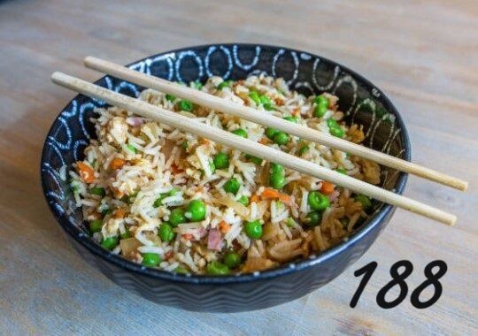 RISO CANTONESE : GAMBERI / SALMONE / POLLO E CURRY, RISO: 188 CANTONESE