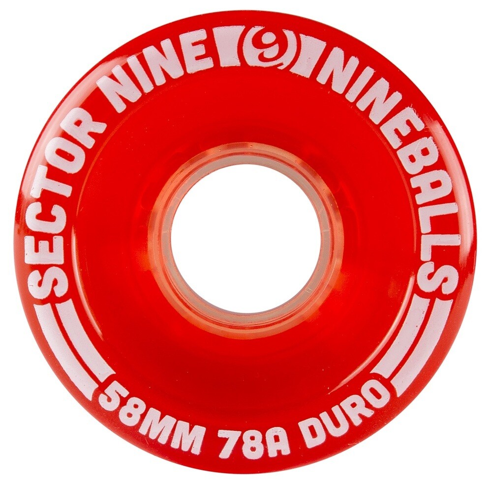 SECTOR 9 WHEELS -NINE BALLS 78A (58mm) ORANGE
