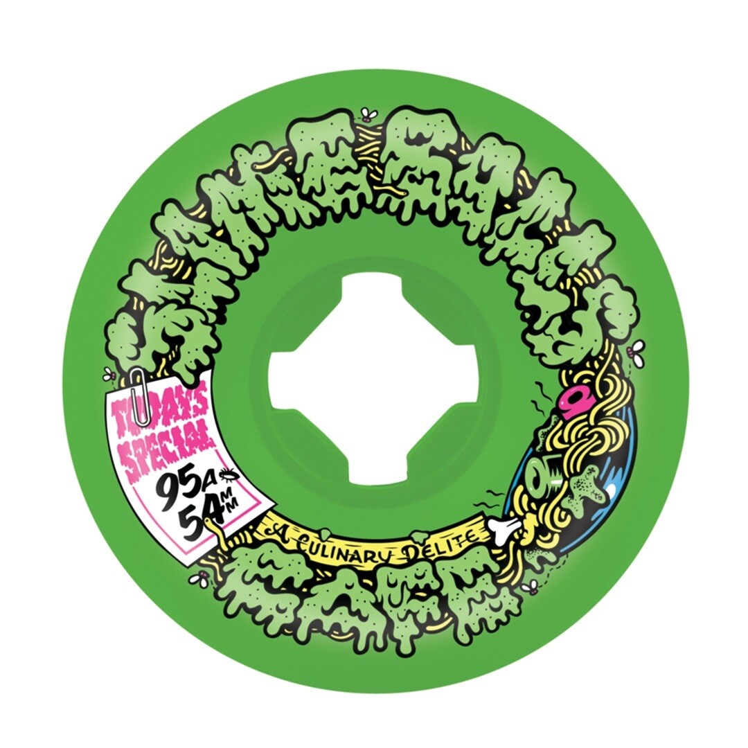 SLIME BALLS WHEELS DOUBLE TAKE CAFE VOMIT MINI GRN/BLK 95A 54mm