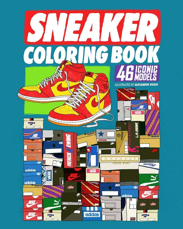 Sneaker Coloring Book: 46 Iconic Models Paperback