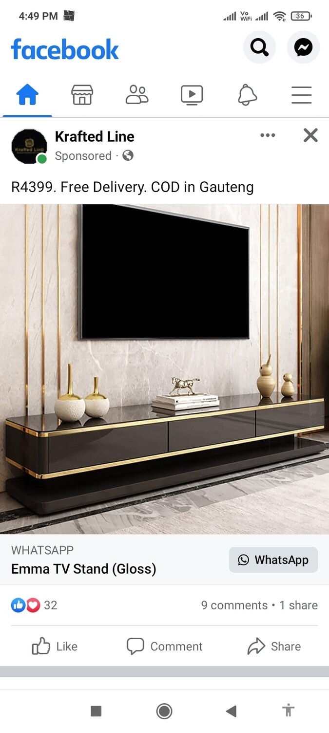 Tv stand and Coffee table set High gloss