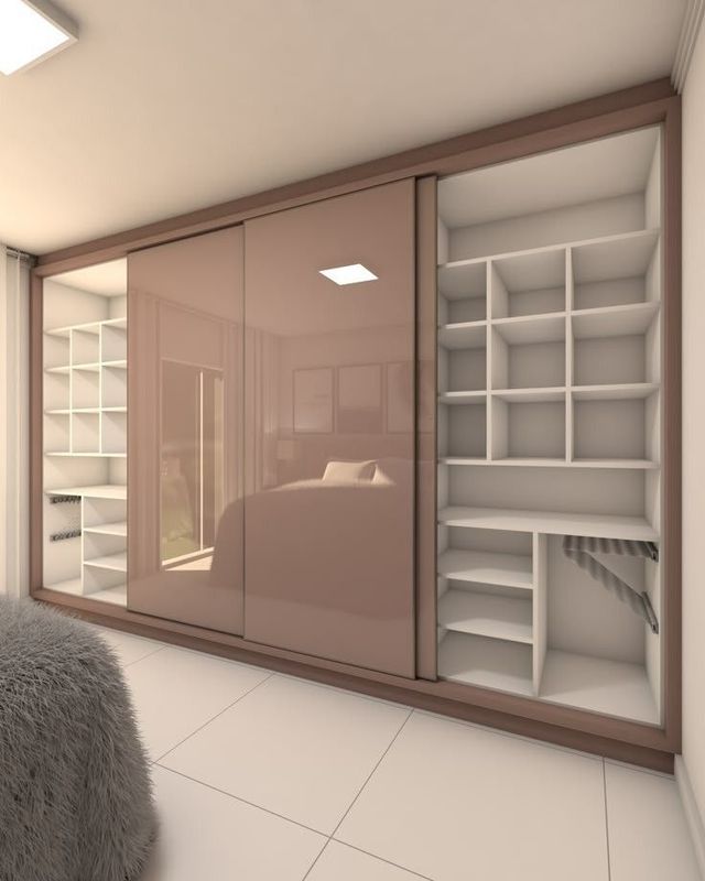 High gloss sliding wardrobe