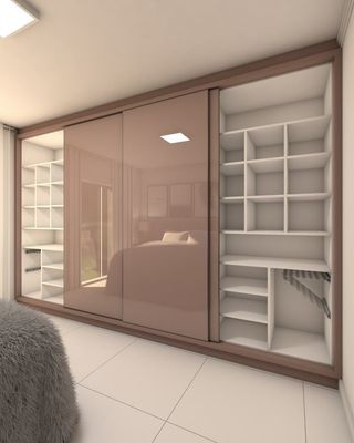 High gloss sliding wardrobe