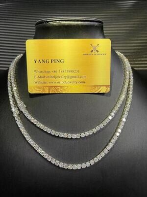 4mm tennis chain necklace moissanite