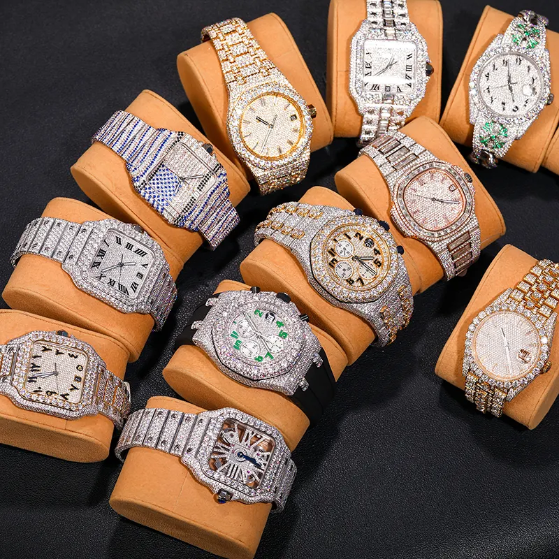 ICEDOUT WATCHES BUSSDOWN WATCH MOISSANITE WATCH VVS PASS DIAMOND TESTER
