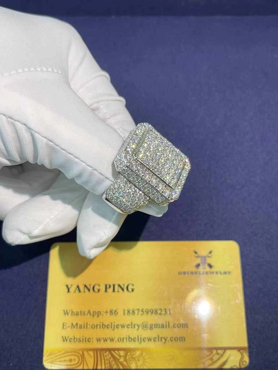 Man ring   moissanite