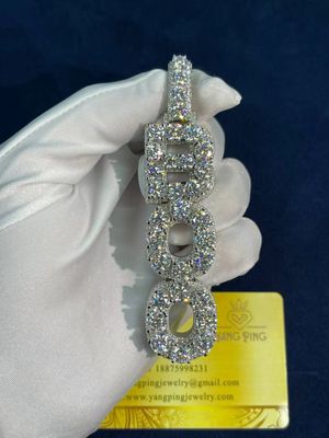 Letters pendent  moissanite