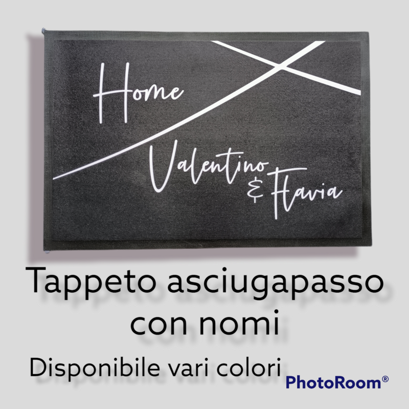 Zerbino Tappeto Personalizzato Asciugapasso con nomi