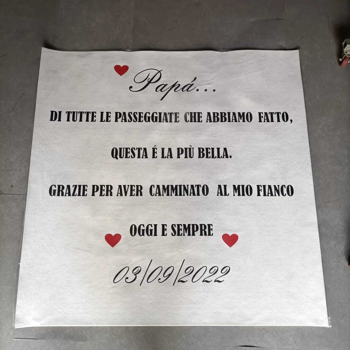 Tappeto personalizzato per matrimonio con data personalizzata