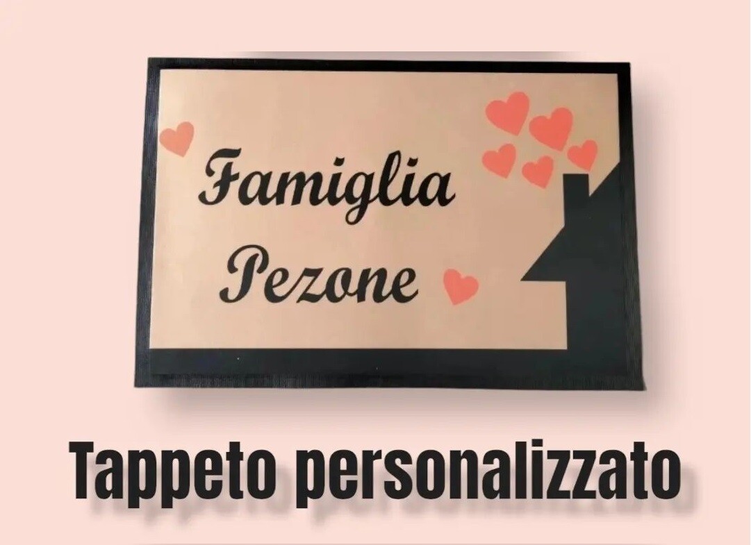 Zerbino Tappeto Personalizzato Asciugapasso con casetta