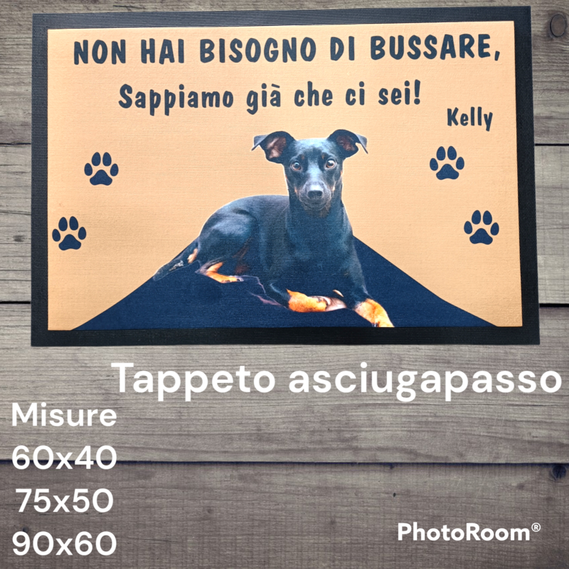 Zerbino personalizzato con foto del tuo cane
