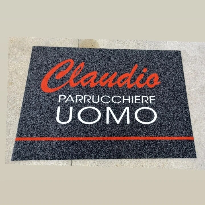 Zerbino Tappeto personalizzato intarsiato con logo 100x100