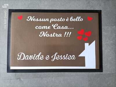 Zerbino Tappeto Personalizzato Asciugapasso con frase e Nomi