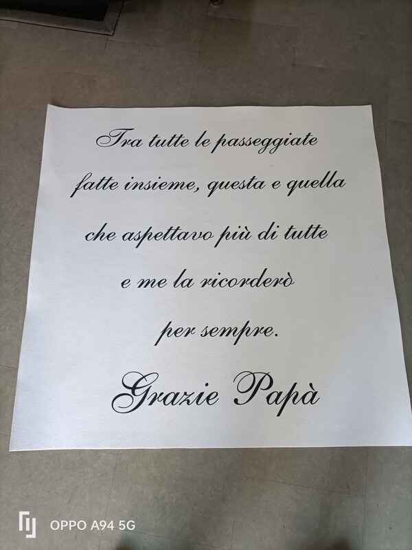 Tappeto personalizzato per matrimonio con frase personalizzata