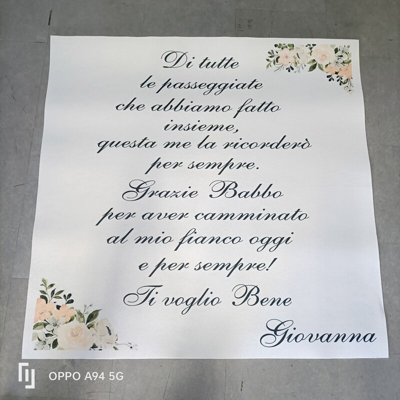 Tappeto  Personalizzato per matrimonio con decorazioni