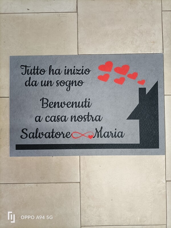Tappeto personalizzato stampato modello con casetta 