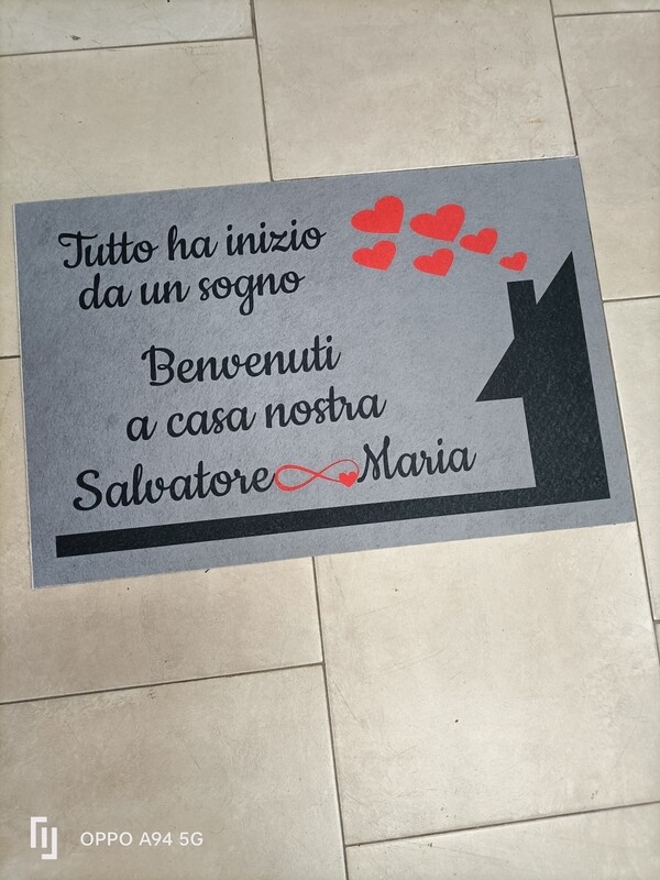 Tappeto personalizzato stampato modello con casetta 