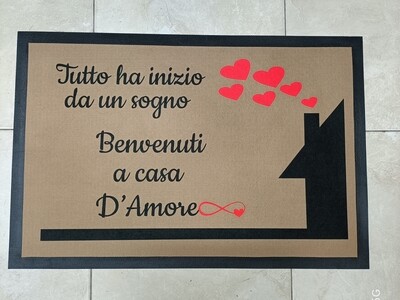 Zerbino Tappeto Personalizzato Asciugapasso con cognome 