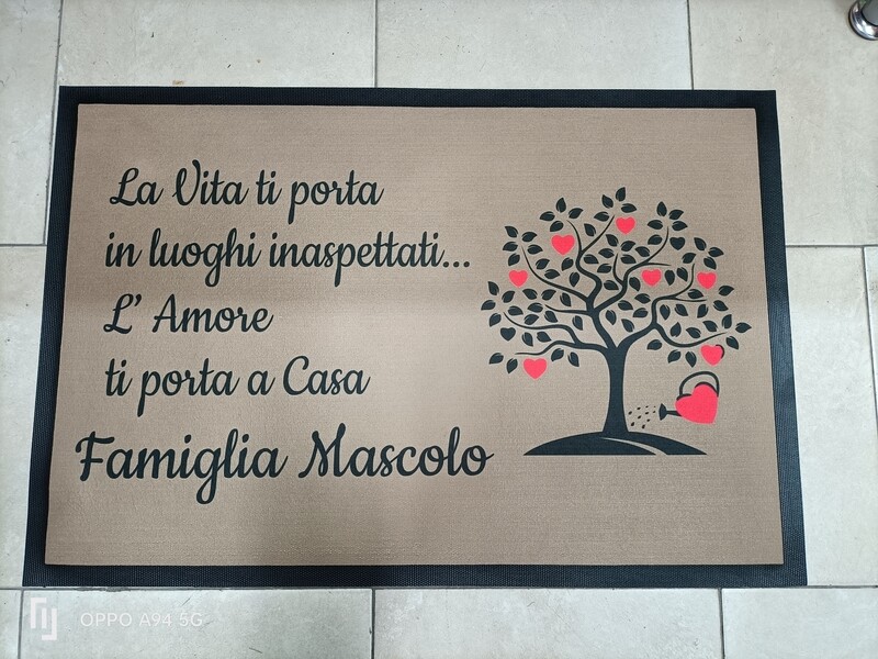 Tappeto zerbino personalizzato Famiglia 