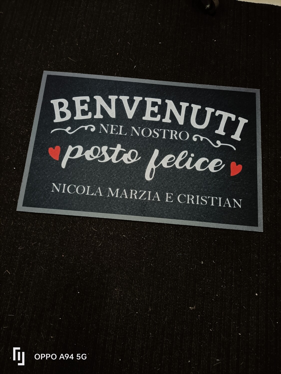 Tappeto personalizzato Zerbino con nomi 