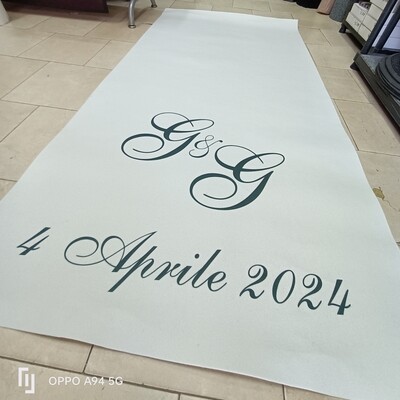 Tappeto  Personalizzato per matrimonio 