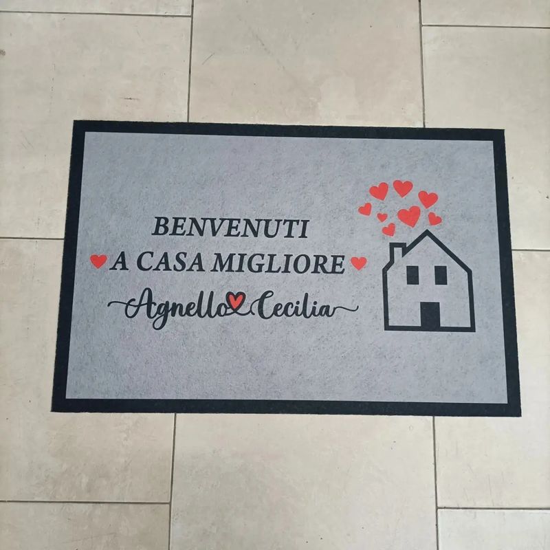 Tappeto personalizzato Zerbino con Nomi  60x40