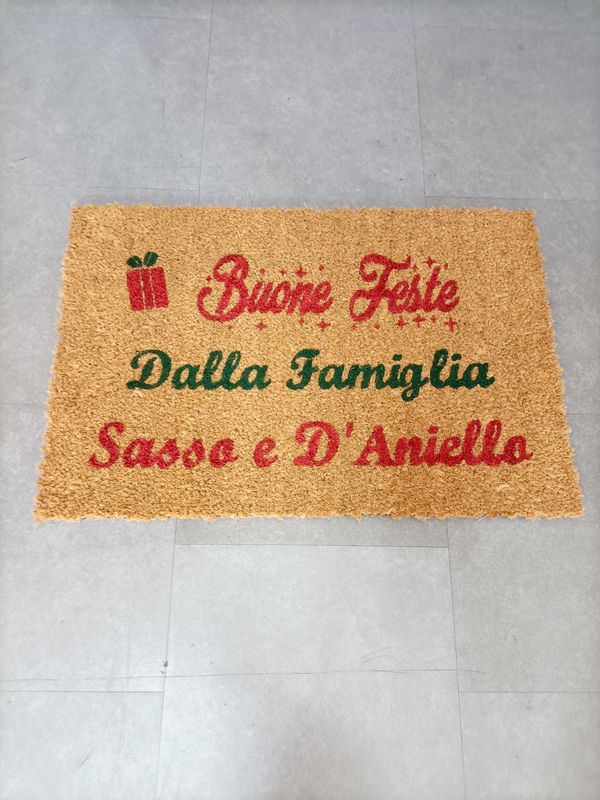 Zerbino Natalizio personalizzato in cocco 