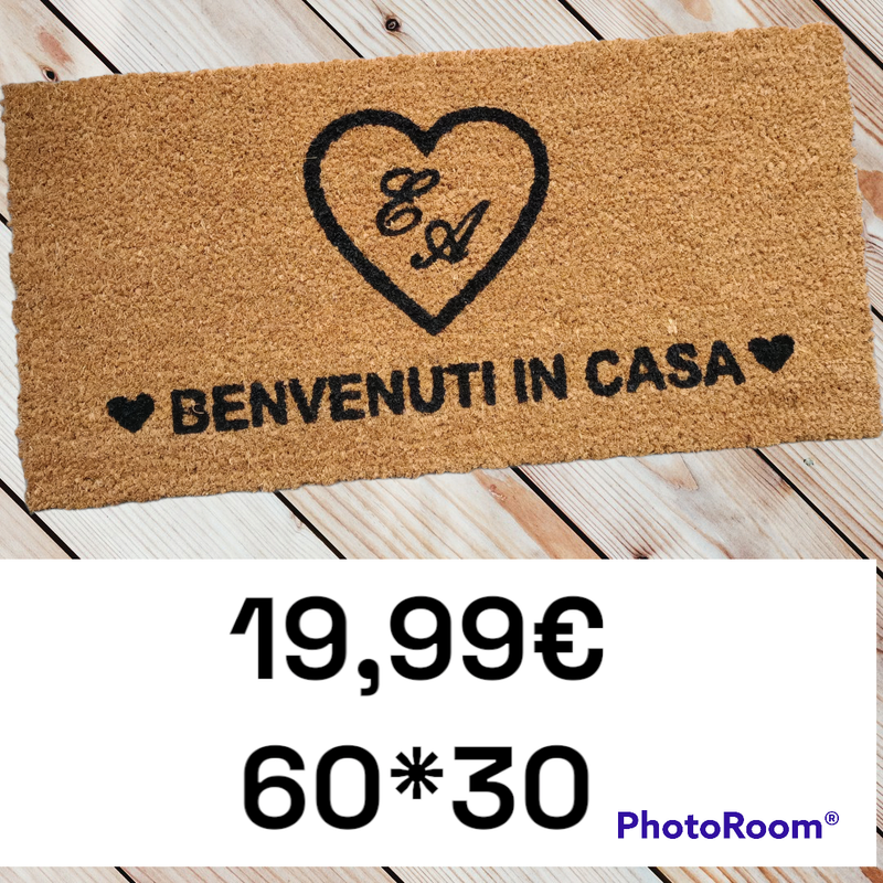 Zerbino Personalizzato con cuore ed iniziali 