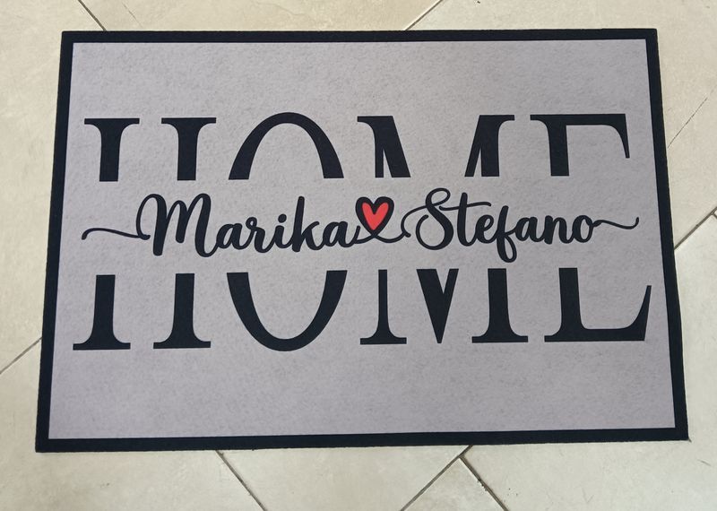 Tappeto personalizzato Zerbino Nome Modello home 60x40