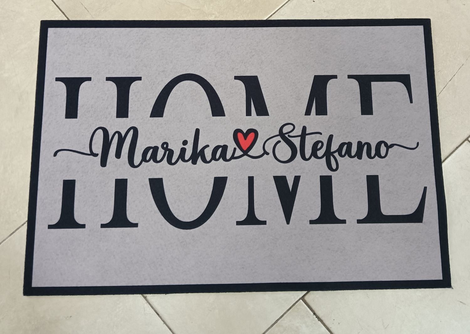 Tappeto personalizzato Zerbino Nome Modello home 60x40