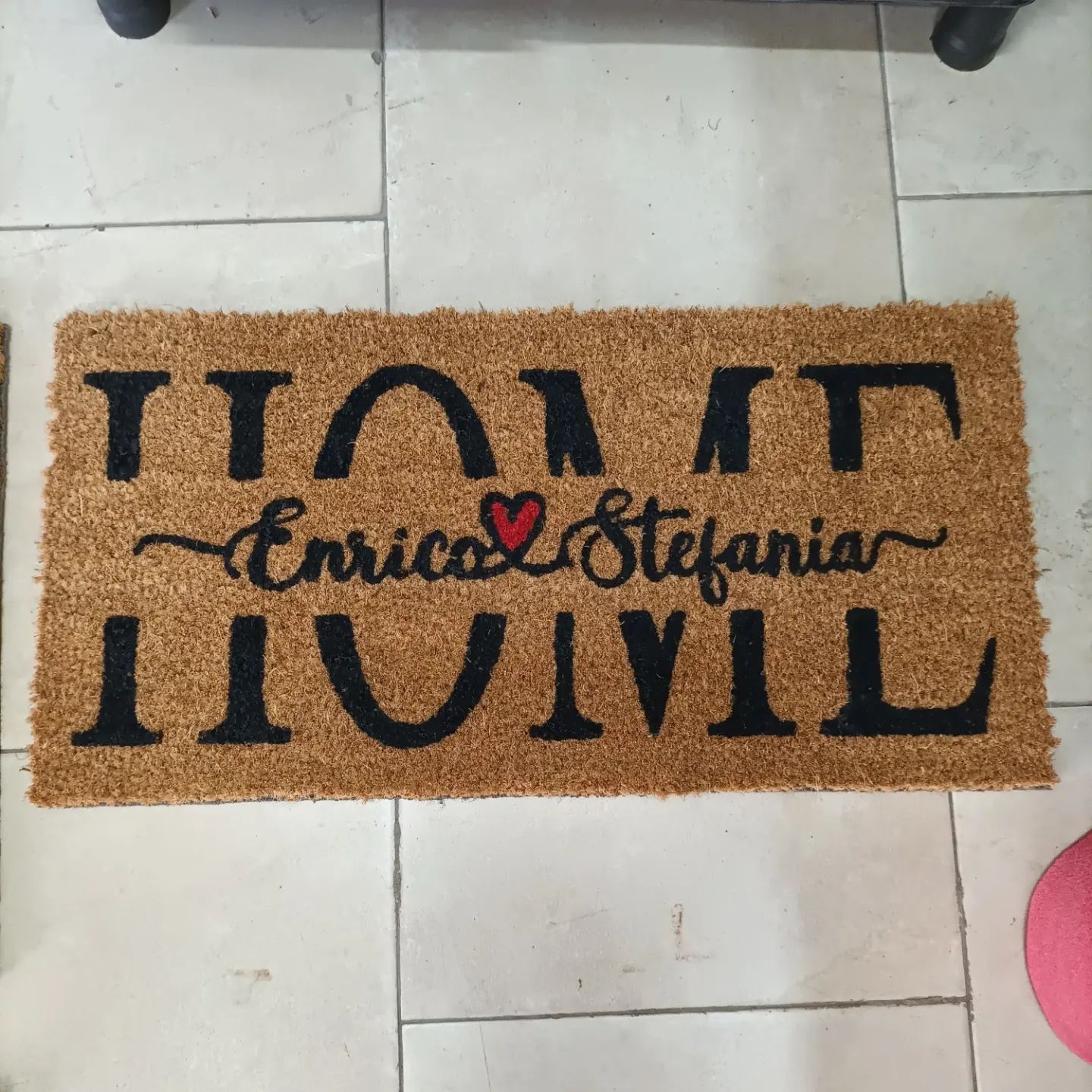 Zerbino Personalizzato Con Scritta "BENVENUTO SI PREGA DI RIMUOVERE LE SCARPE" | Interno/Esterno 40x80 Cm | Tappeto Antiscivolo In Tessuto Non Tessuto