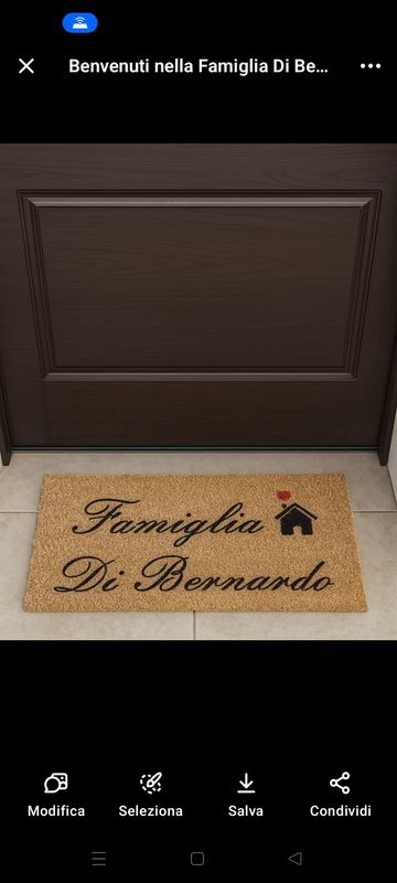 Zerbino Personalizzatocon famiglia e cognome 