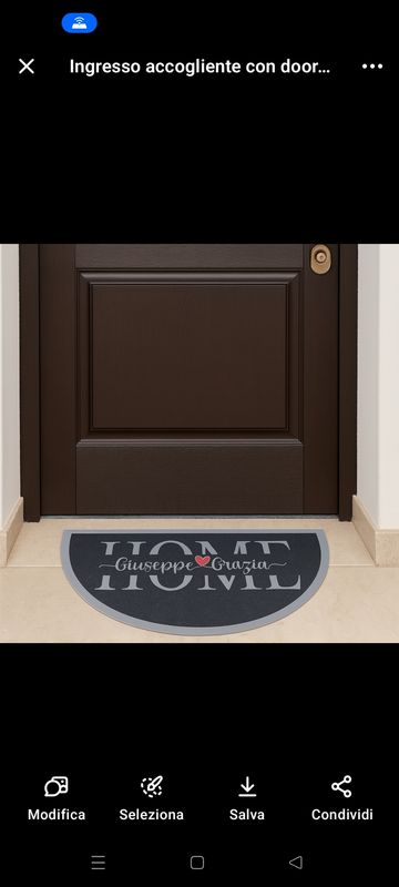 Tappeto Zerbino personalizzato mezzaluna 