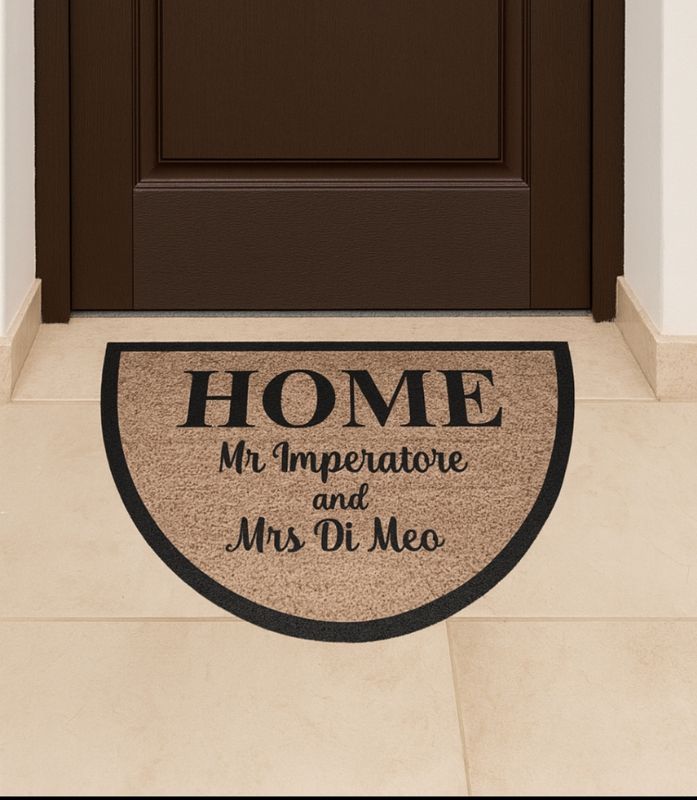 Tappeto personalizzato Zerbino mezzaluna Tappeto personalizzato Zerbino mezzaluna