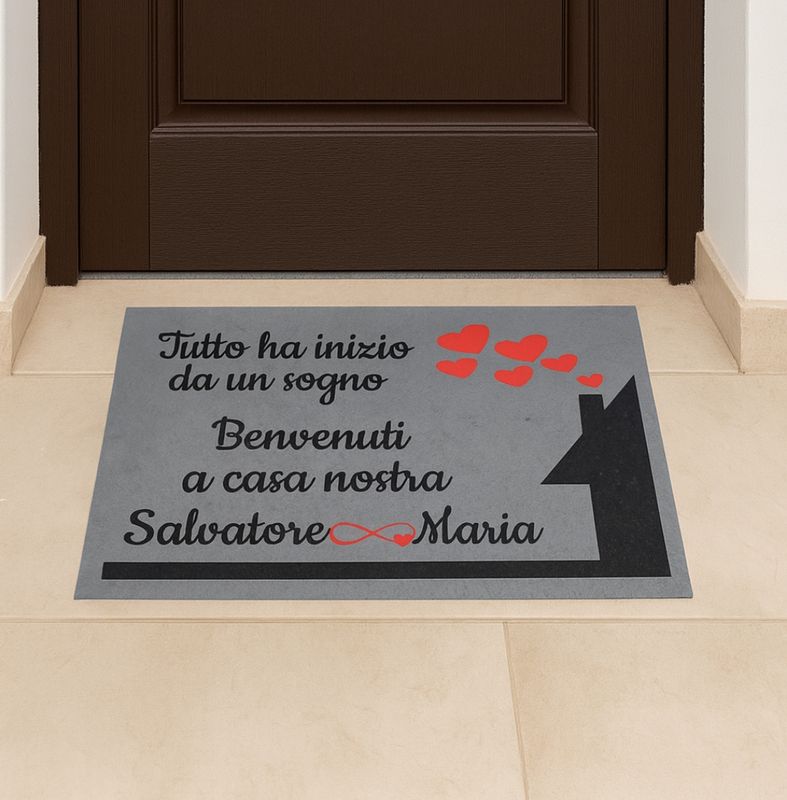 Tappeto personalizzato stampato modello con casetta 