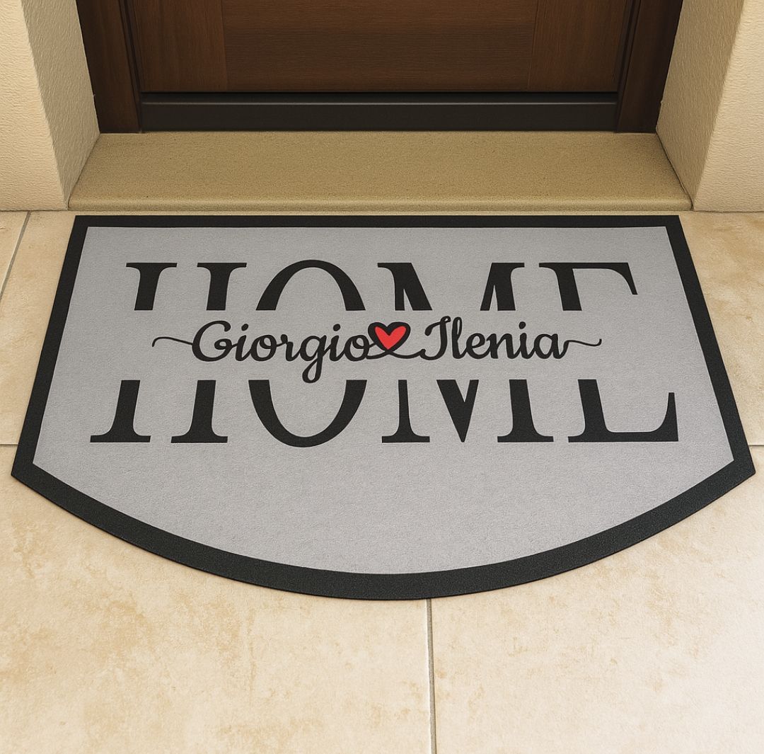 Tappeto Zerbino personalizzato curvato 