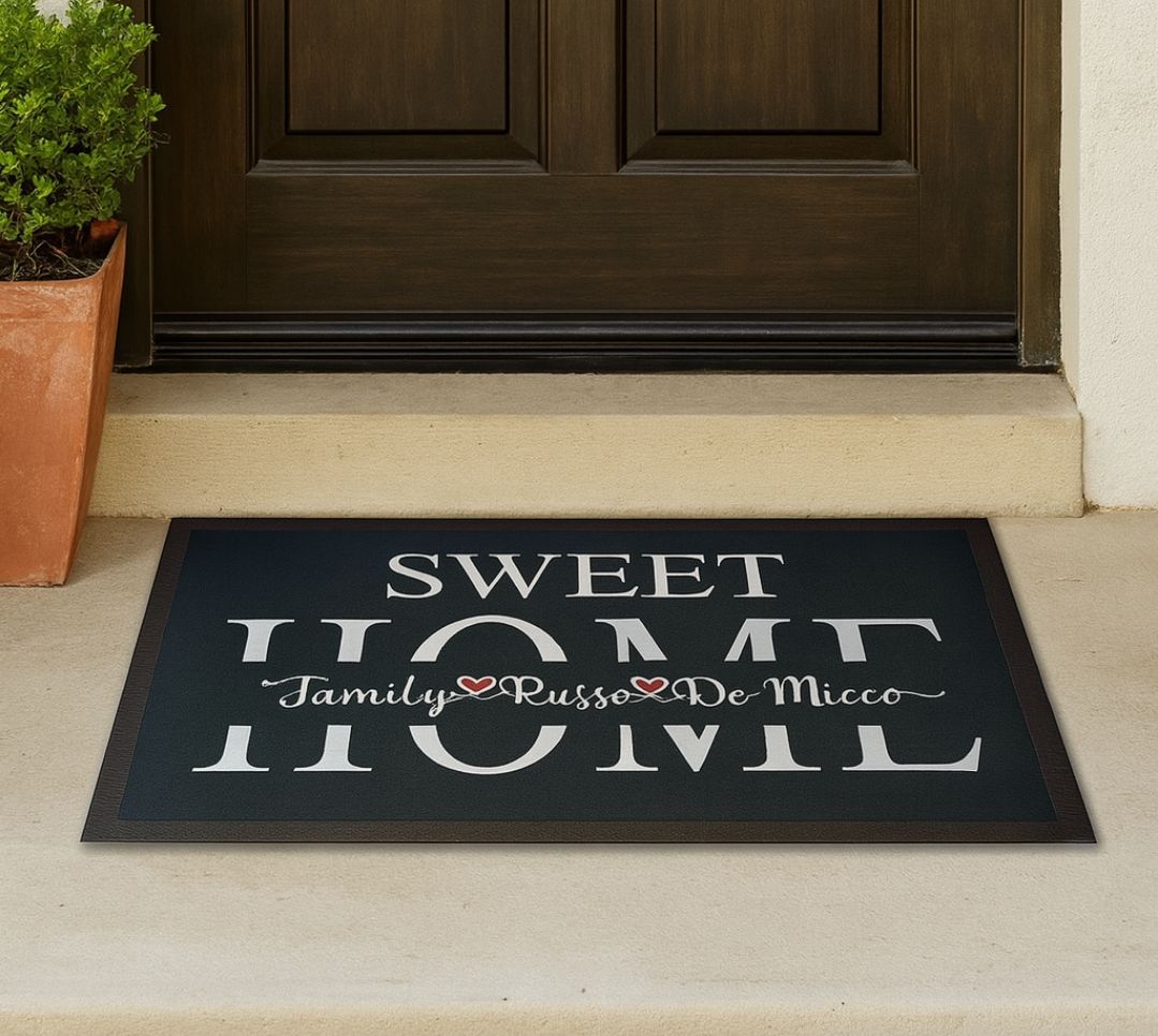 Zerbino Tappeto Personalizzato Asciugapasso Modello home sweet home