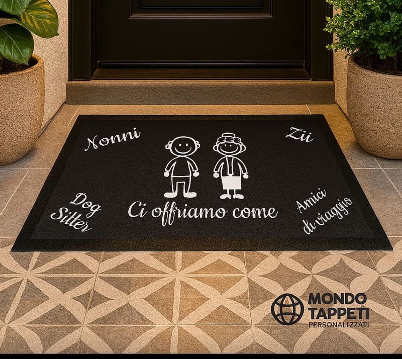 Zerbino Tappeto Personalizzato Nonni tutto fare 