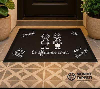 Zerbino Tappeto Personalizzato Nonni tutto fare 
