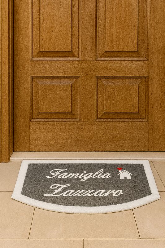Zerbino personalizzato intarsiato con cognome