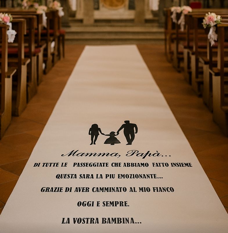 Tappeto per matrimonio Mamma e papà 