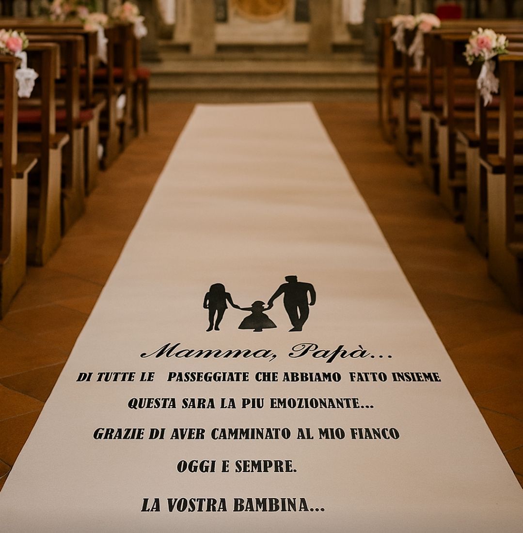 Tappeto per matrimonio Mamma e papà 