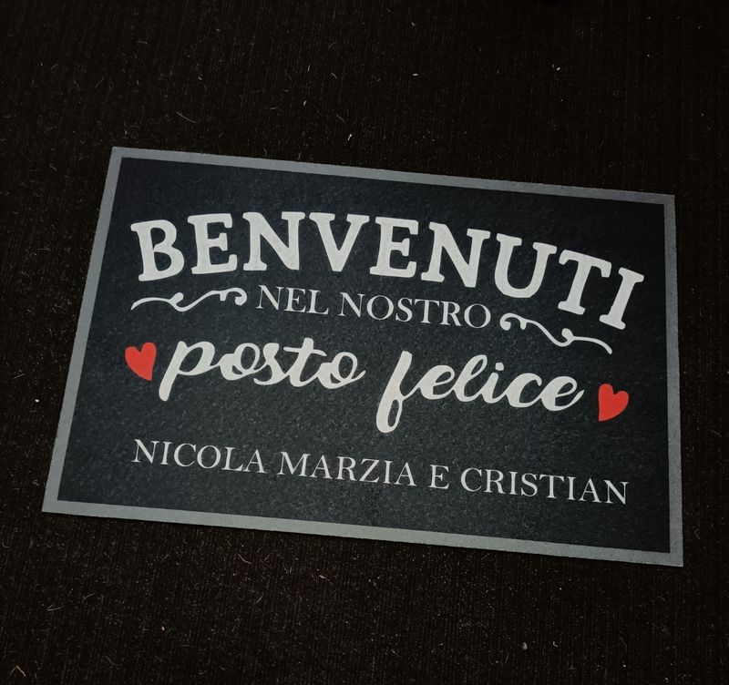 Tappeto personalizzato Zerbino con nomi 