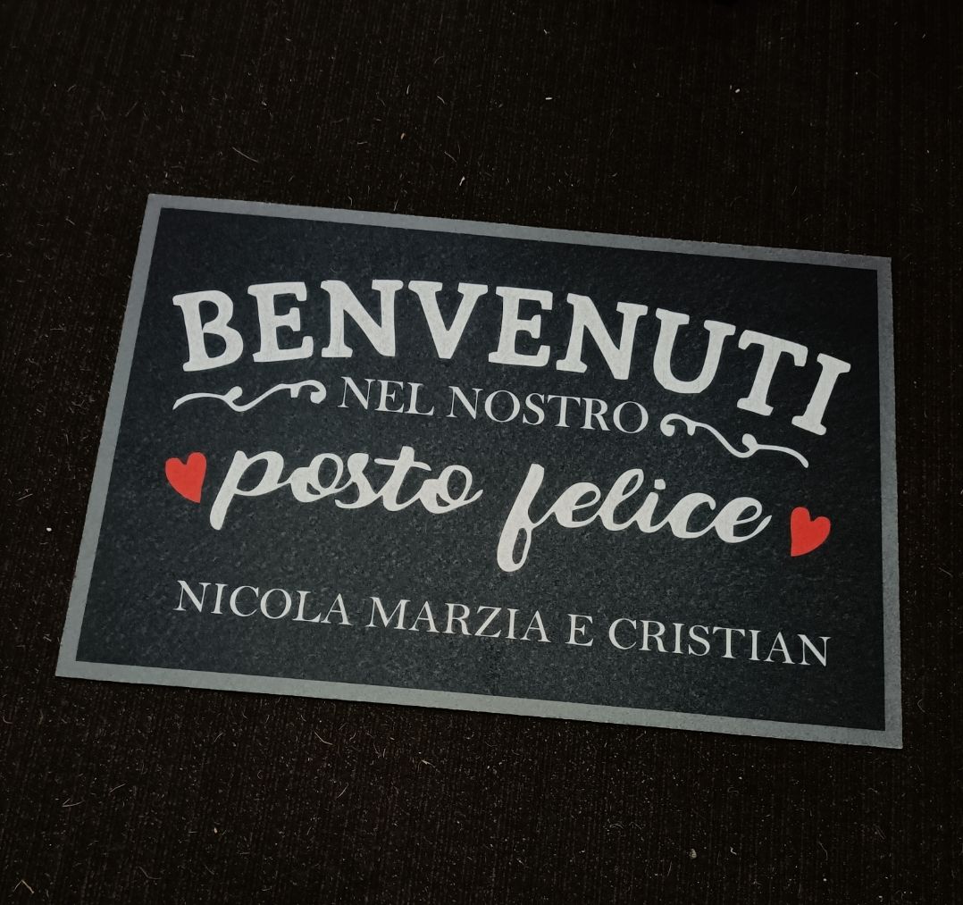 Tappeto personalizzato Zerbino con nomi 